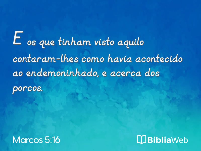 Marcos 5:16 em imagem para compartilhar