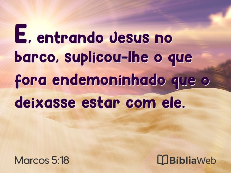 Marcos 5:18 em imagem para compartilhar