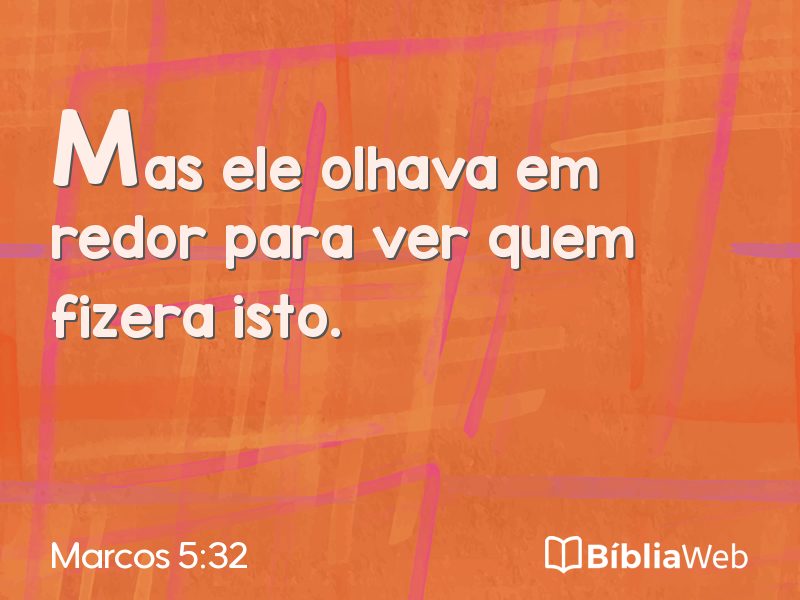 Marcos 5:32 em imagem para compartilhar