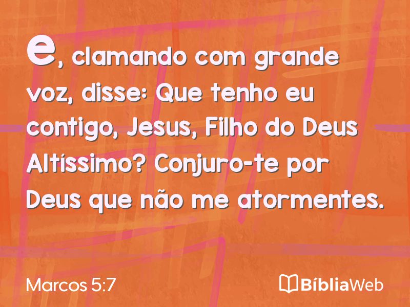Marcos 5:7 em imagem para compartilhar
