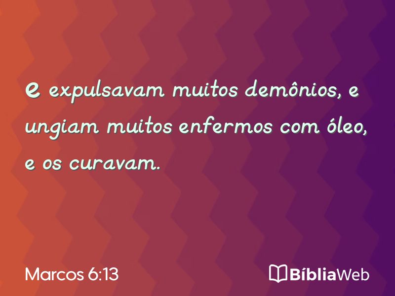 Marcos 6:13 em imagem para compartilhar