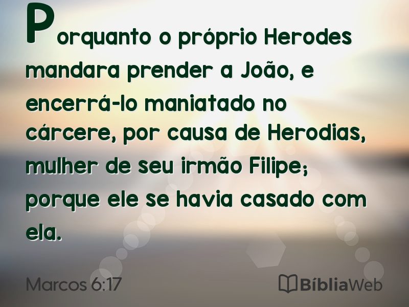 Marcos 6:17 em imagem para compartilhar