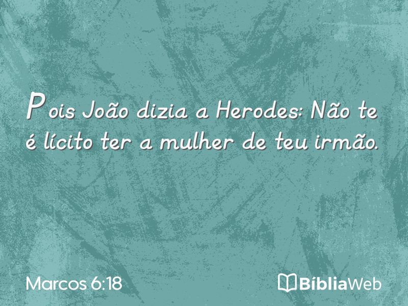 Marcos 6:18 em imagem para compartilhar
