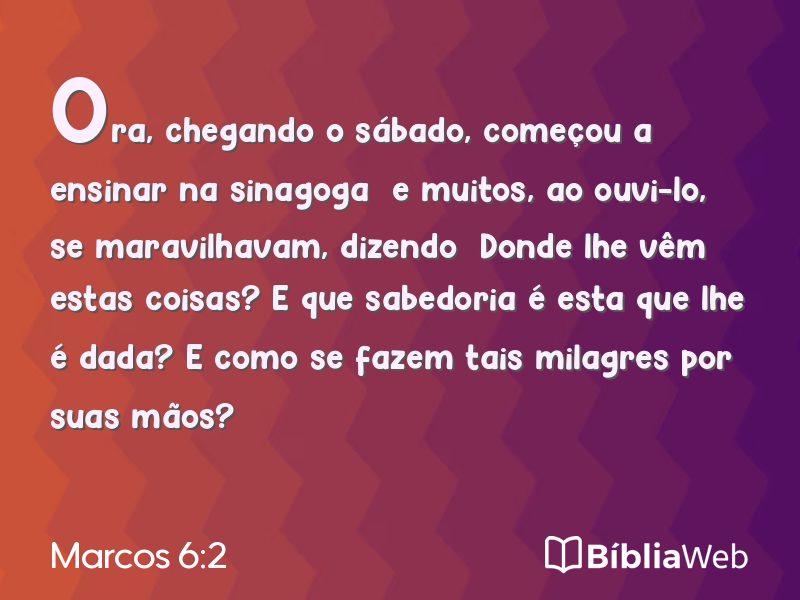 Marcos 6:2 em imagem para compartilhar
