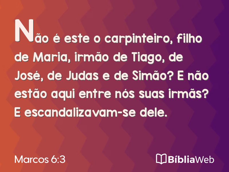 Marcos 6:3 em imagem para compartilhar