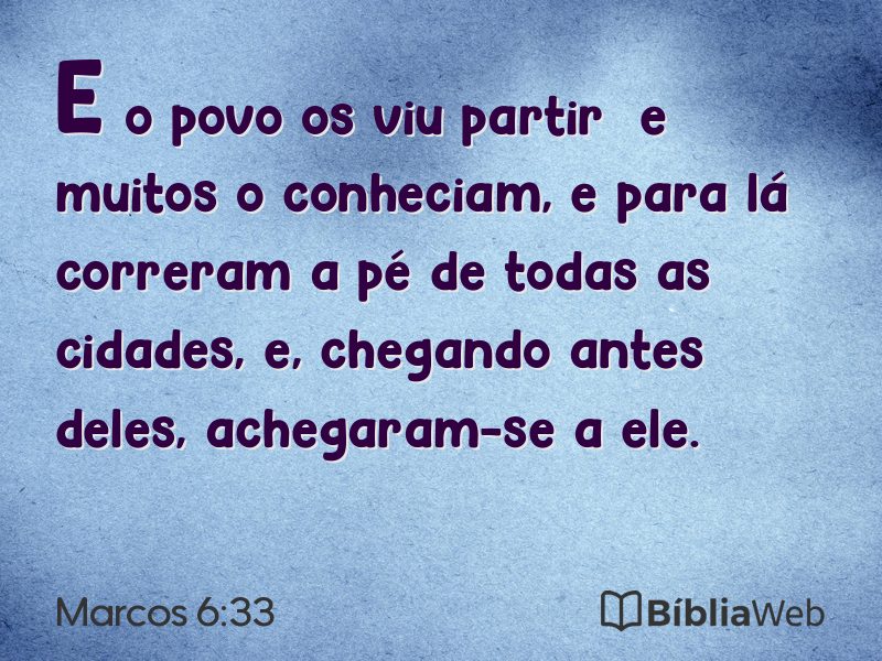 Marcos 6:33 em imagem para compartilhar
