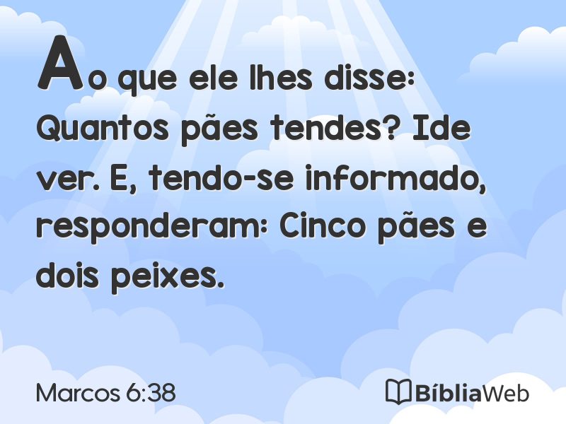 Marcos 6:38 em imagem para compartilhar