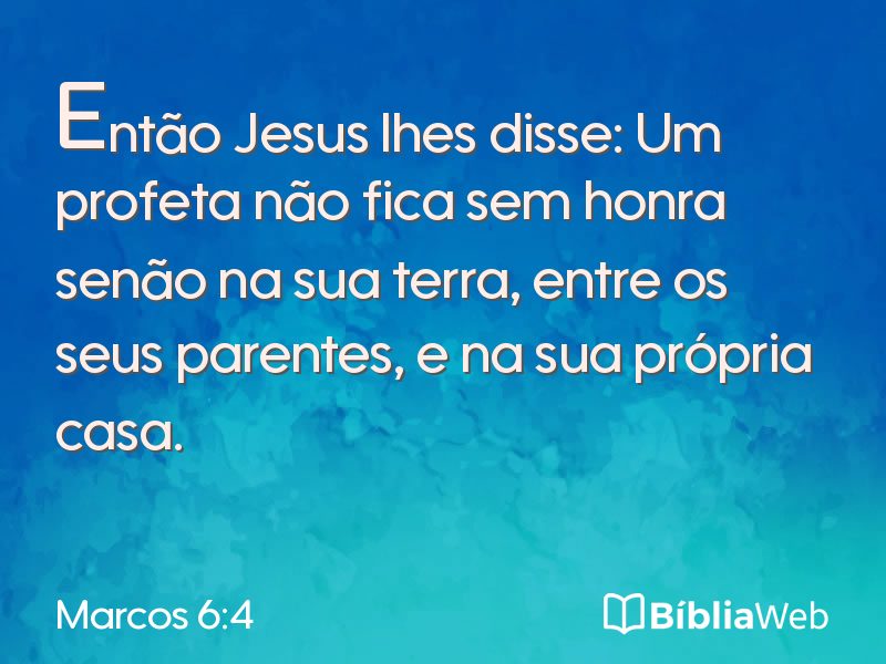 Marcos 6:4 em imagem para compartilhar
