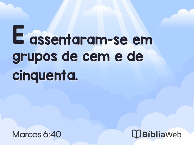 Marcos 6:40 em imagem para compartilhar