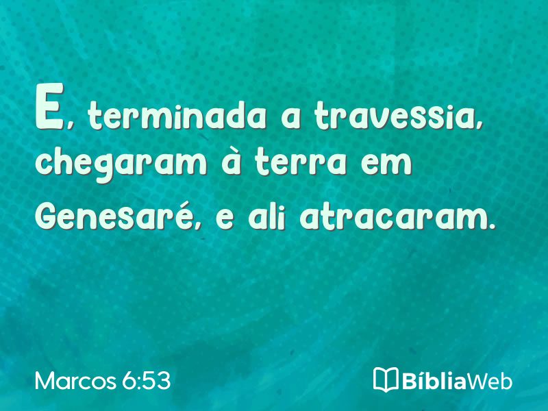 Marcos 6:53 em imagem para compartilhar