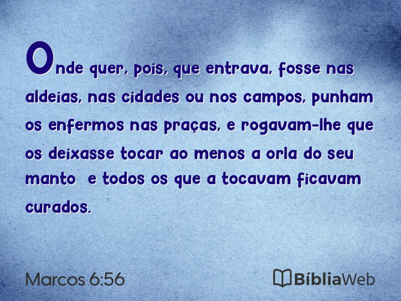 Marcos 6:56 em imagem para compartilhar