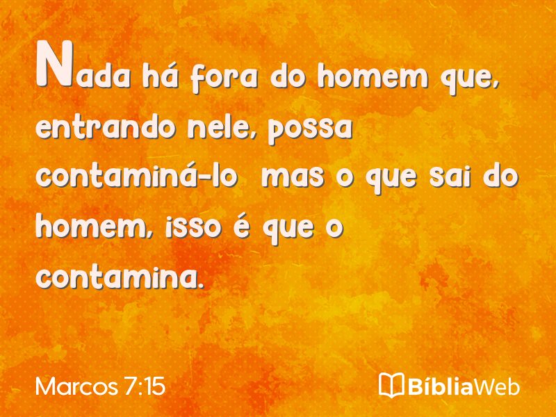 Marcos 7:15 em imagem para compartilhar
