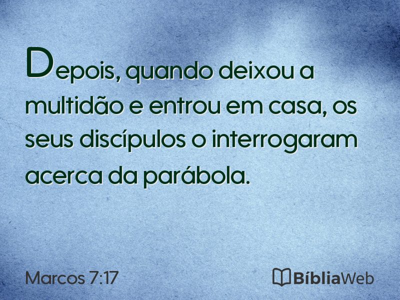 Marcos 7:17 em imagem para compartilhar