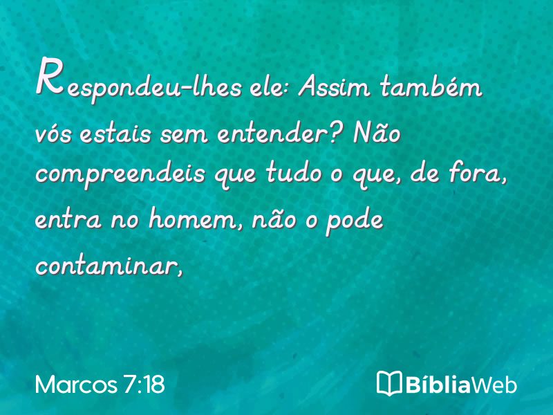 Marcos 7:18 em imagem para compartilhar