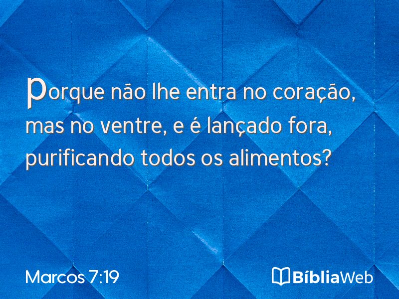 Marcos 7:19 em imagem para compartilhar