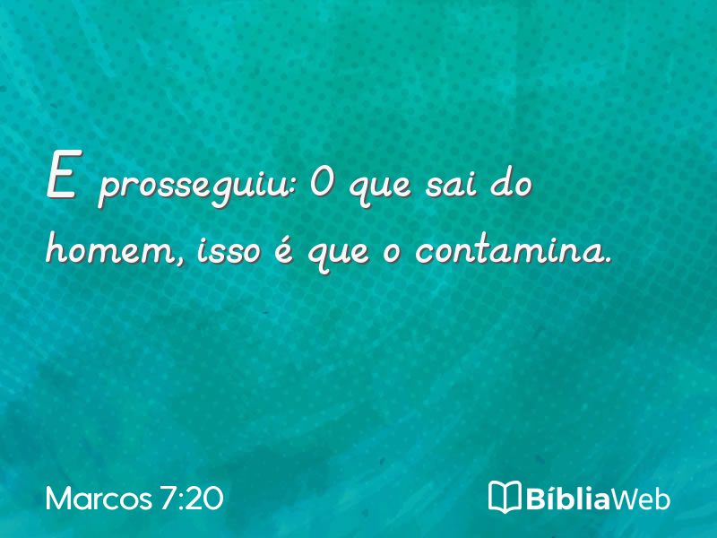 Marcos 7:20 em imagem para compartilhar