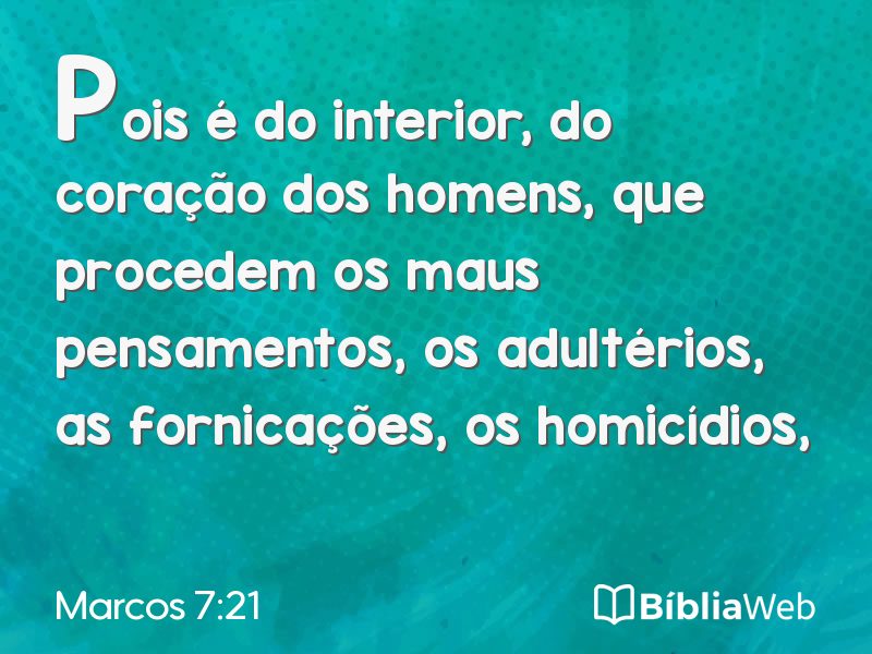 Marcos 7:21 em imagem para compartilhar