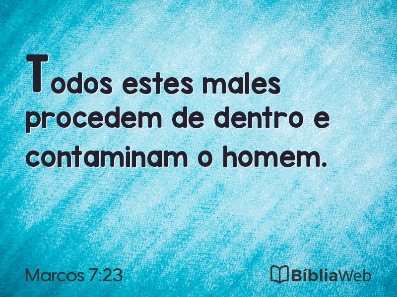 Marcos 7:23 em imagem para compartilhar