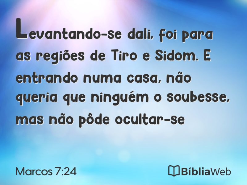 Marcos 7:24 em imagem para compartilhar