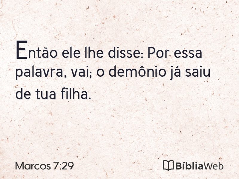 Marcos 7:29 em imagem para compartilhar