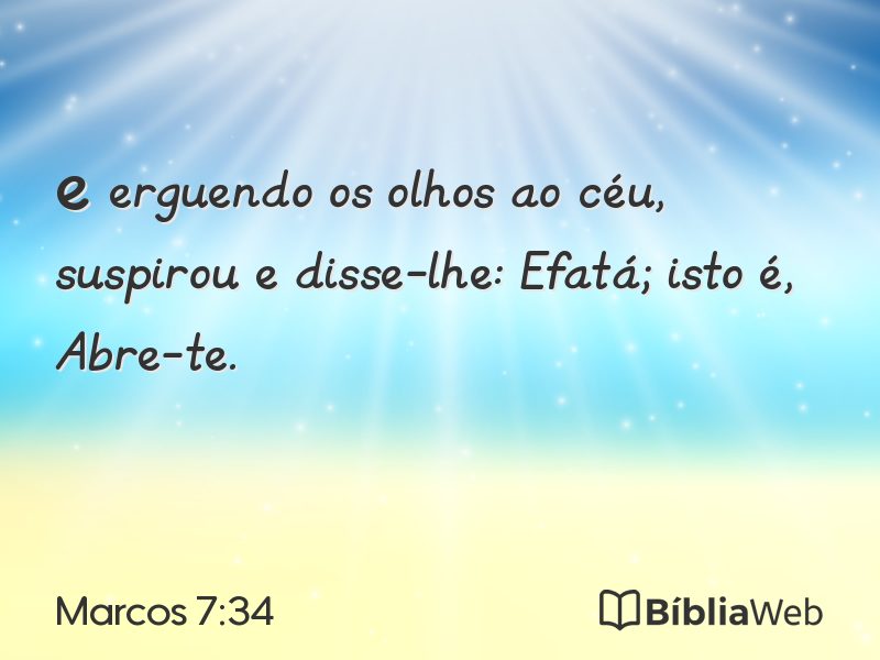 Marcos 7:34 em imagem para compartilhar
