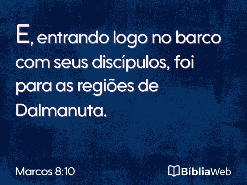 Marcos 8:10 em imagem para compartilhar