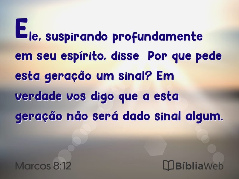 Marcos 8:12 em imagem para compartilhar