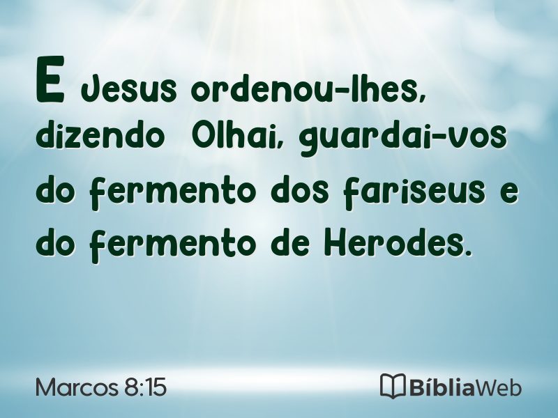 Marcos 8:15 em imagem para compartilhar