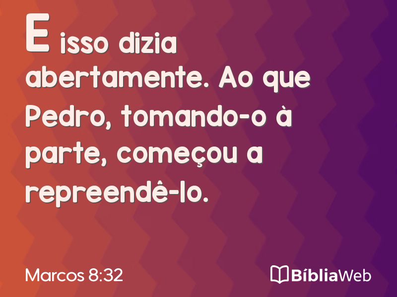 Marcos 8:32 em imagem para compartilhar