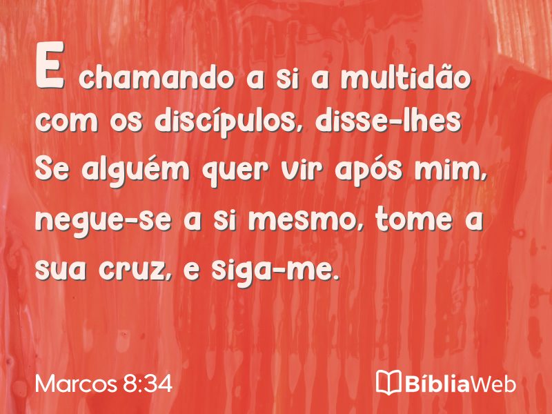 Marcos 8:34 em imagem para compartilhar