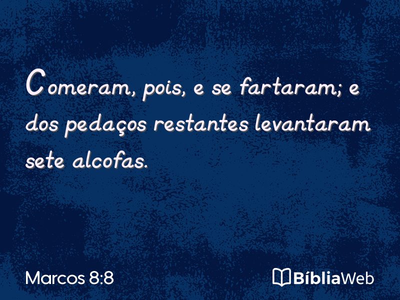 Marcos 8:8 em imagem para compartilhar
