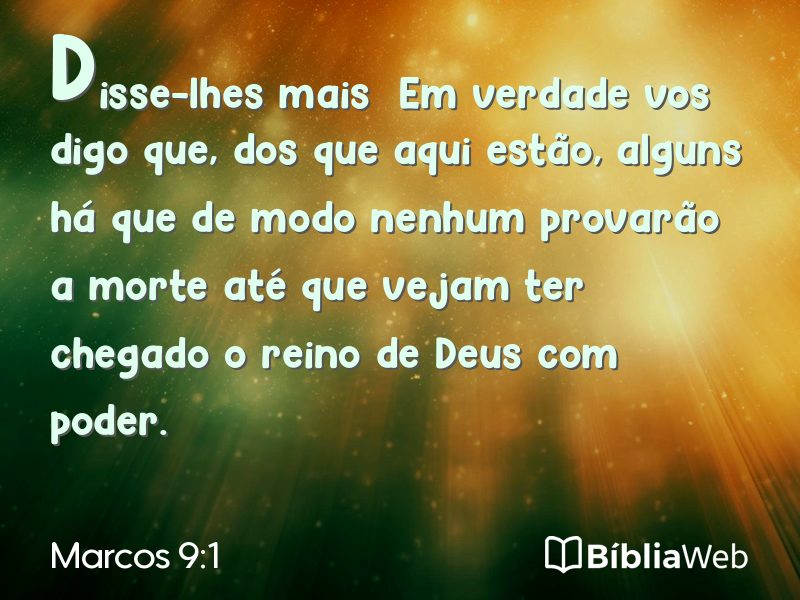 Marcos 9:1 em imagem para compartilhar