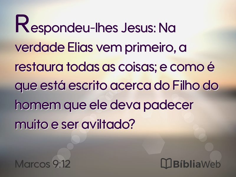 Marcos 9:12 em imagem para compartilhar
