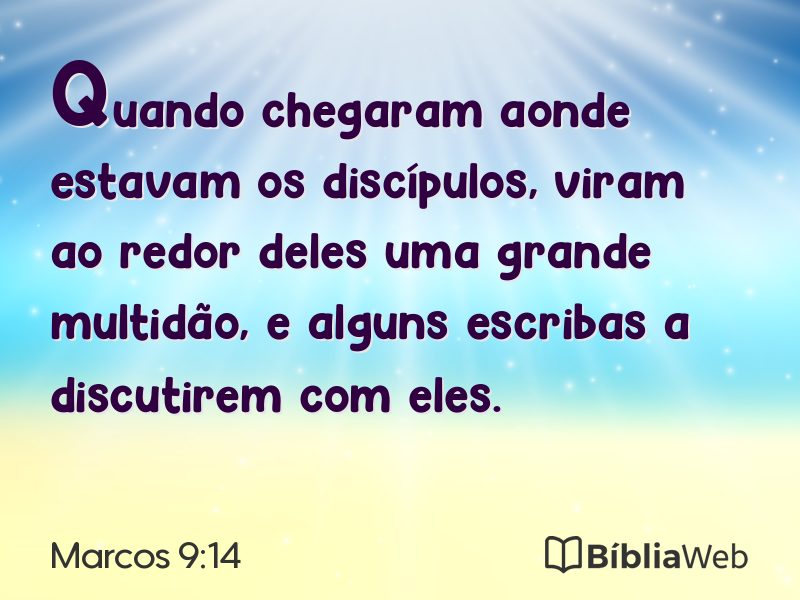 Marcos 9:14 em imagem para compartilhar