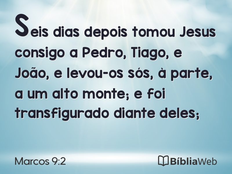 Marcos 9:2 em imagem para compartilhar