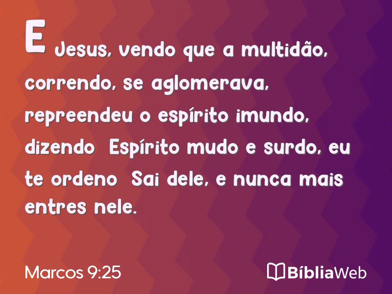 Marcos 9:25 em imagem para compartilhar