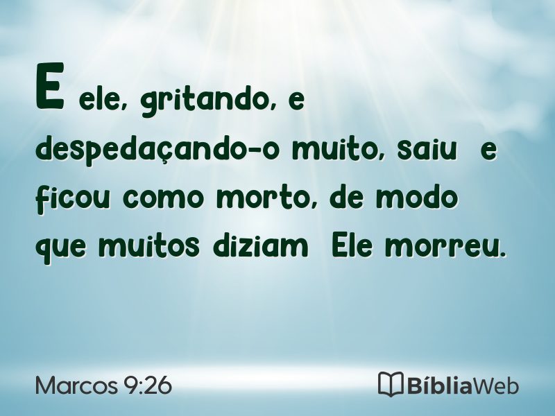 Marcos 9:26 em imagem para compartilhar