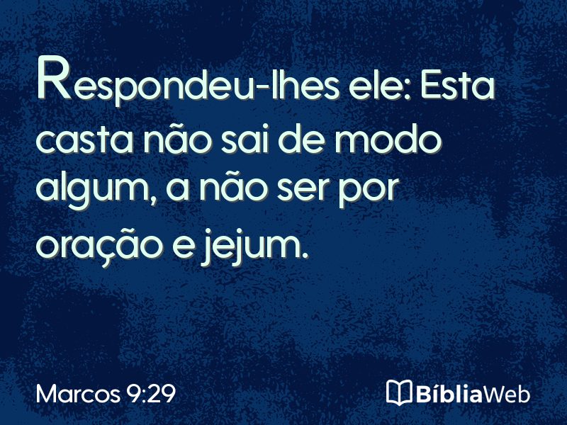 Marcos 9:29 em imagem para compartilhar