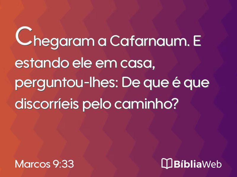 Marcos 9:33 em imagem para compartilhar