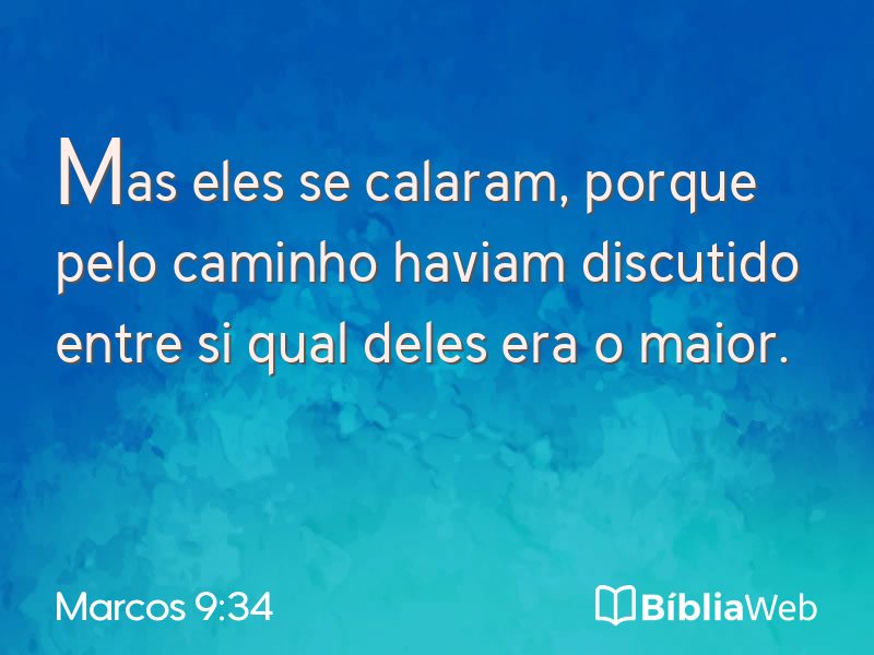Marcos 9:34 em imagem para compartilhar