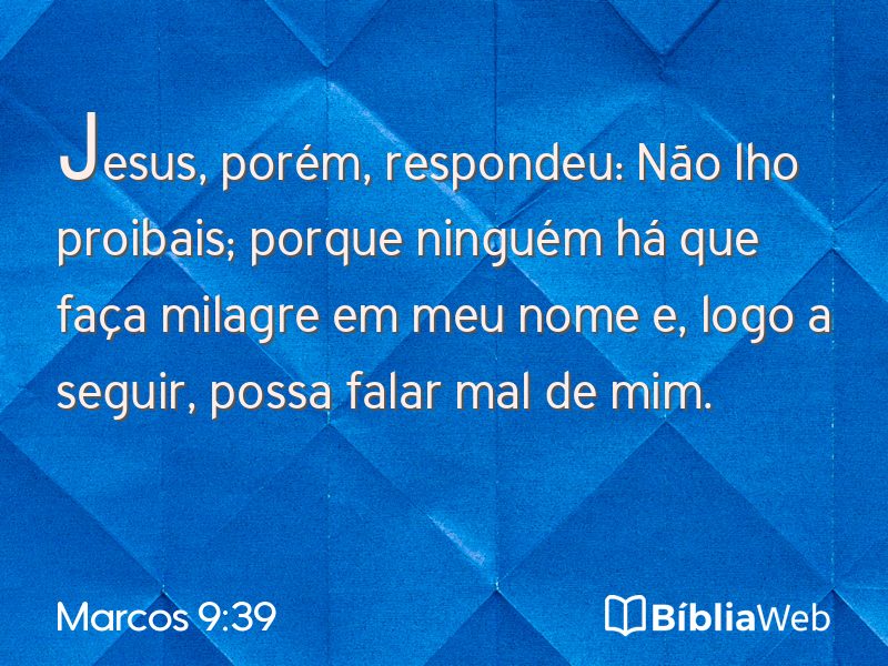 Marcos 9:39 em imagem para compartilhar