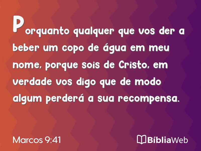 Marcos 9:41 em imagem para compartilhar