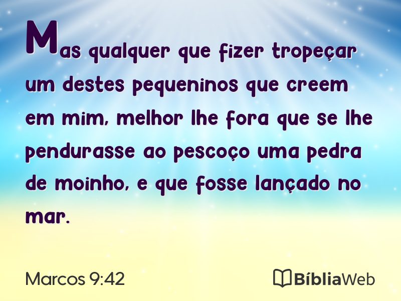 Marcos 9:42 em imagem para compartilhar