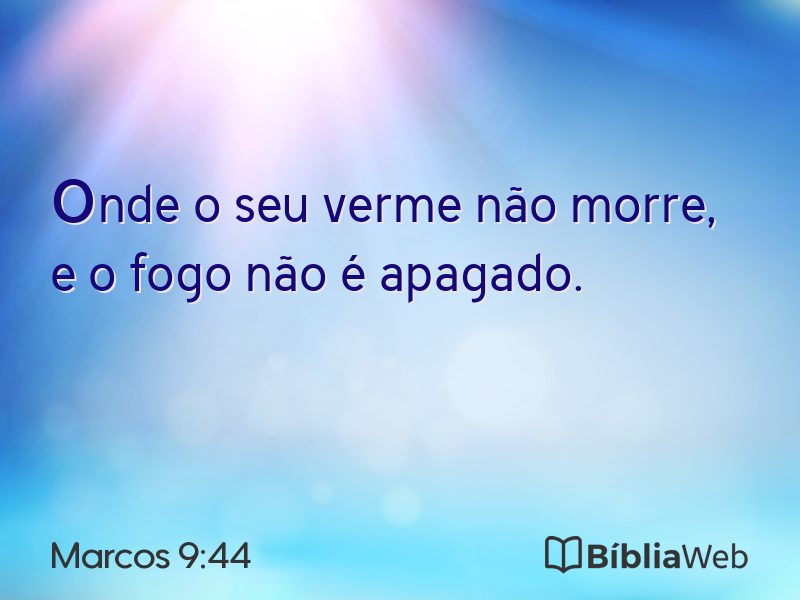 Marcos 9:44 em imagem para compartilhar