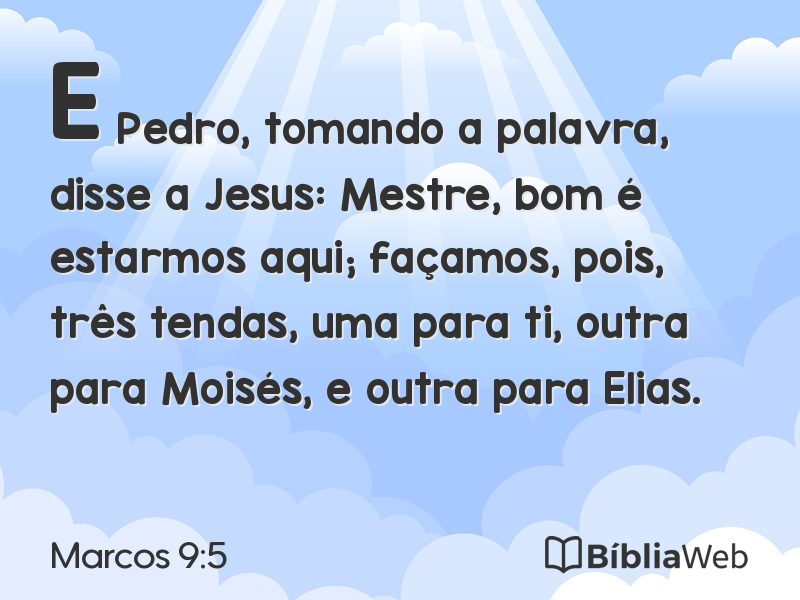 Marcos 9:5 em imagem para compartilhar