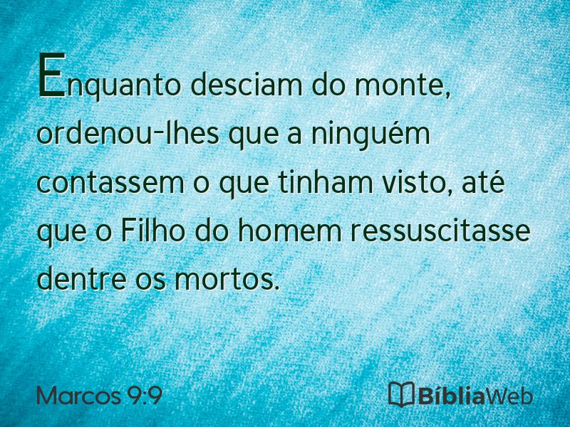 Marcos 9:9 em imagem para compartilhar