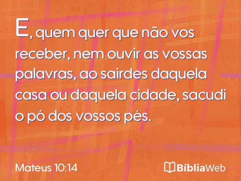Mateus 10:14 em imagem para compartilhar