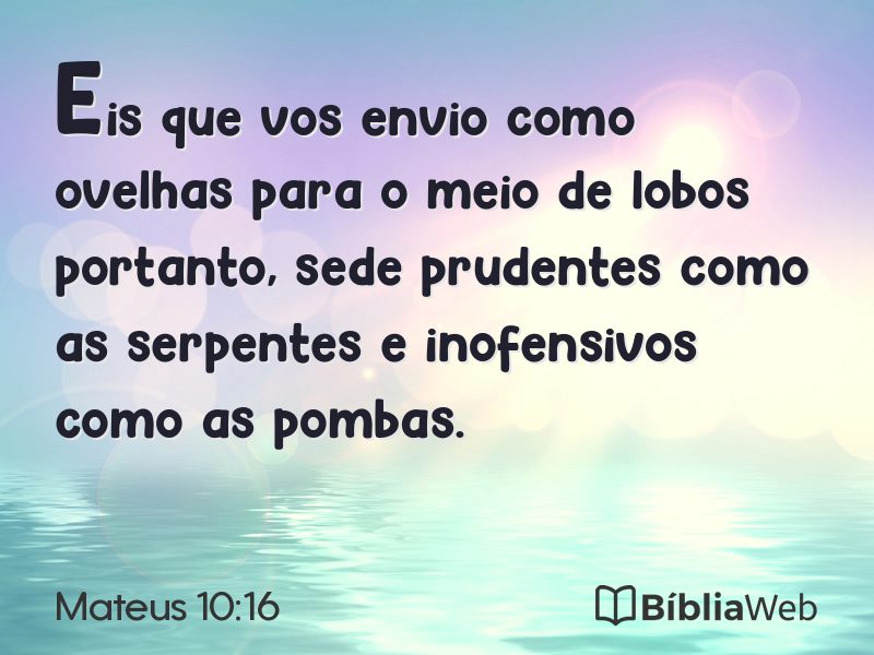 Mateus 10:16 em imagem para compartilhar