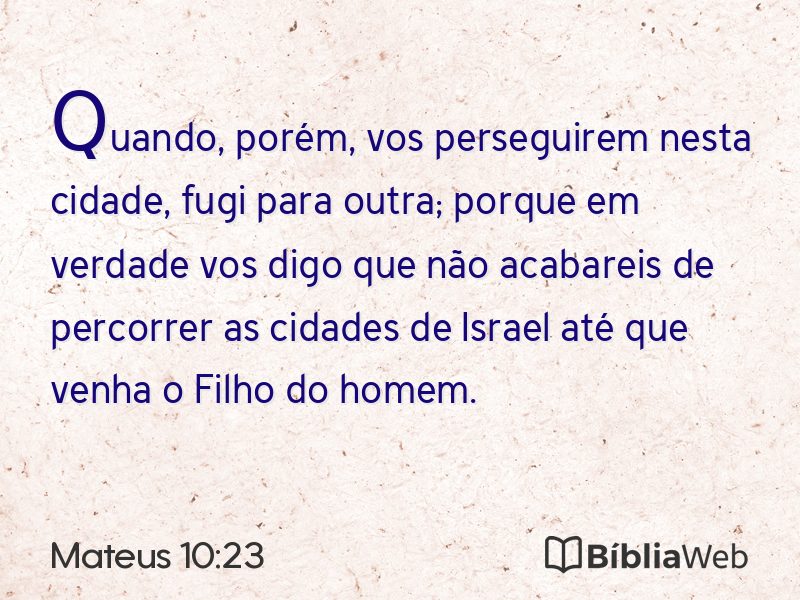 Mateus 10:23 em imagem para compartilhar