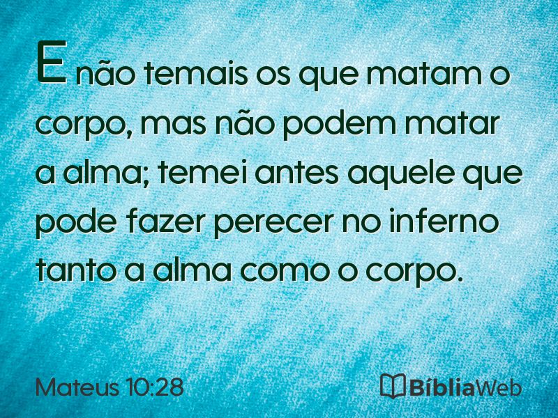 Mateus 10:28 em imagem para compartilhar